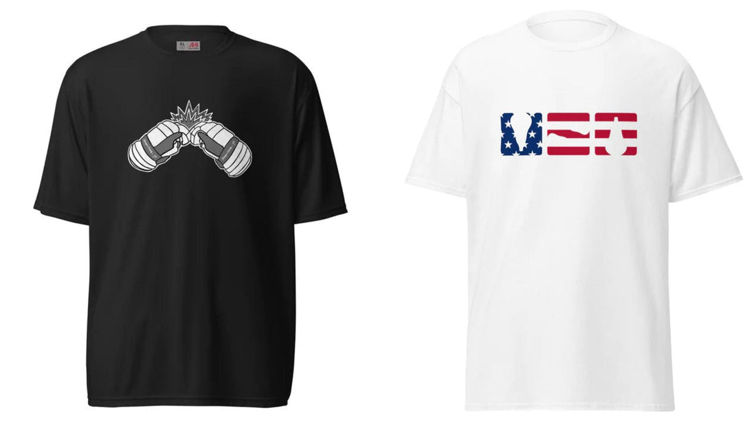 stringers society classic vs performance lacrosse shirts side-by-side comparison showing differences in fabric, fit, moisture control, and price for casual and athletic wear