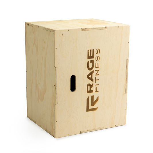 3-in-1 Wooden Plyometric Box | 20" 24" 30" Adjustable Plyo Cube