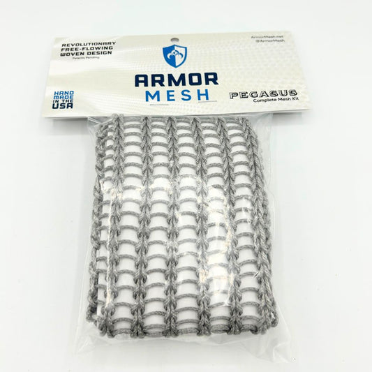 Armor Mesh Men's Pegasus Stringing Kit (Silver) Lacrosse Stringing Kit Armor Mesh