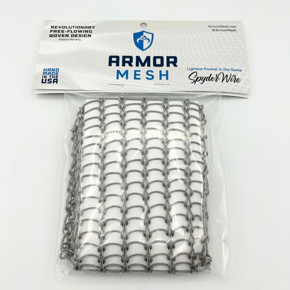 Armor Mesh Men's Spyder Wire Lacrosse Mesh (Steel) Lacrosse Mesh Armor Mesh