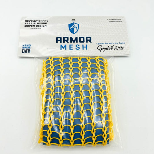 Armor Mesh Men's Spyder Wire Lacrosse Mesh (Yellow) Lacrosse Mesh Armor Mesh