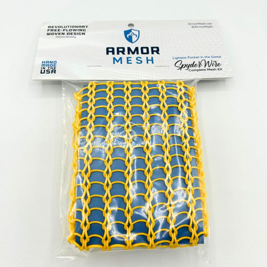 Armor Mesh Men's Spyder Wire Stringing Kit (Yellow) Lacrosse Stringing Kit Armor Mesh