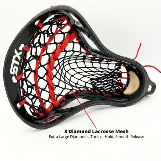 LaxRoom 8-Diamond XPRO Lacrosse Mesh (Black) Lacrosse Mesh LaxRoom