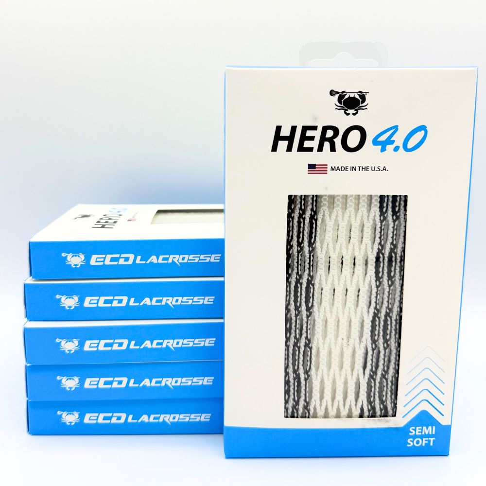 ECD Hero 4.0 Lacrosse Mesh Black Storm Striker Semi-Soft Lacrosse Mesh ECD Lacrosse