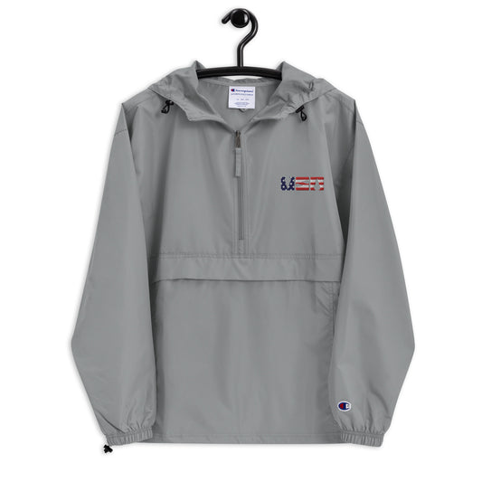 Embroidered American Lacrosse Windbreaker Graphite Windbreaker Stringers Society Lacrosse