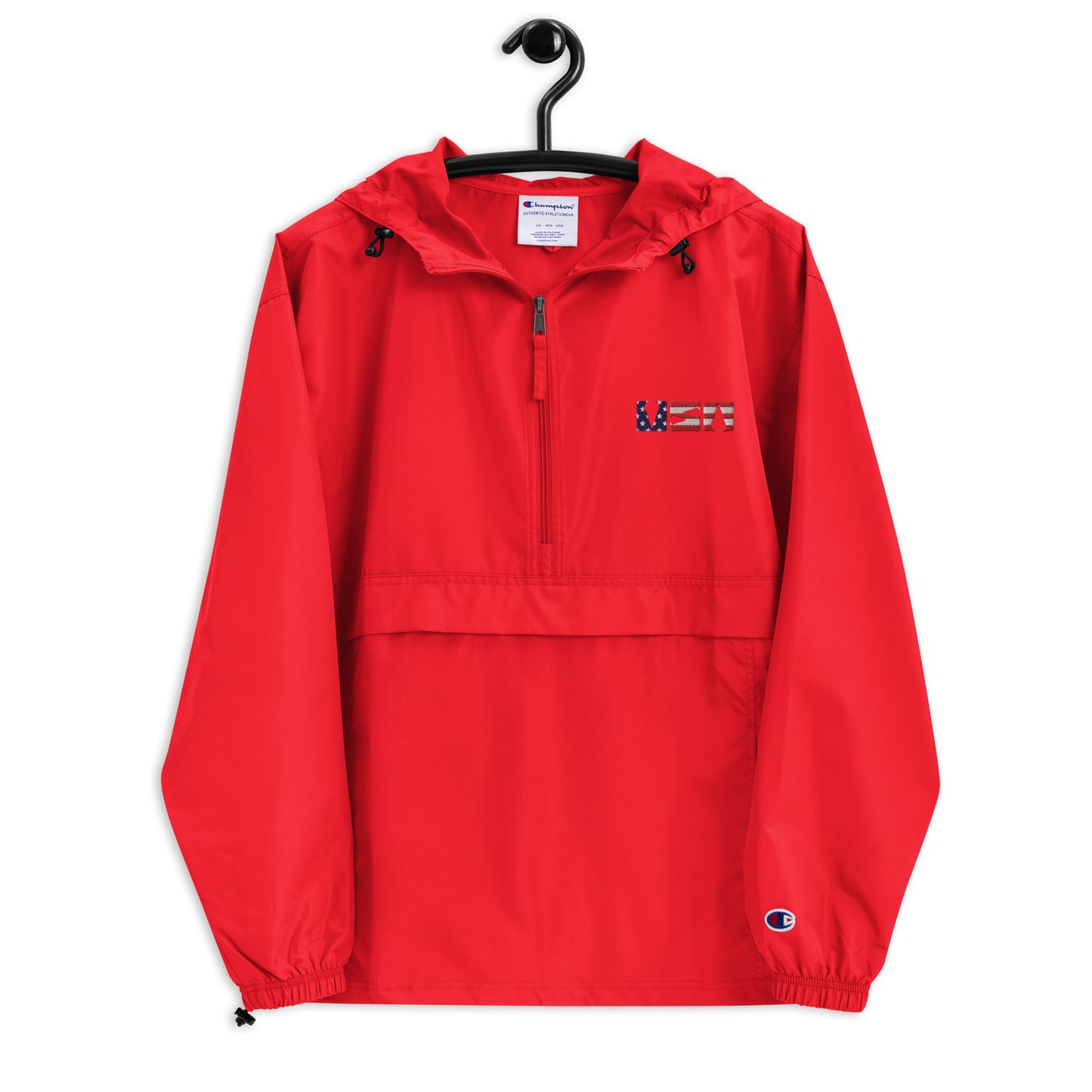 Embroidered American Lacrosse Windbreaker Scarlet Windbreaker Stringers Society Lacrosse