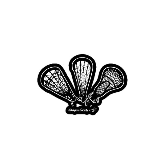 Lacrosse Stick Evolution Sticker 4″×4″ Sticker Stringers Society Lacrosse