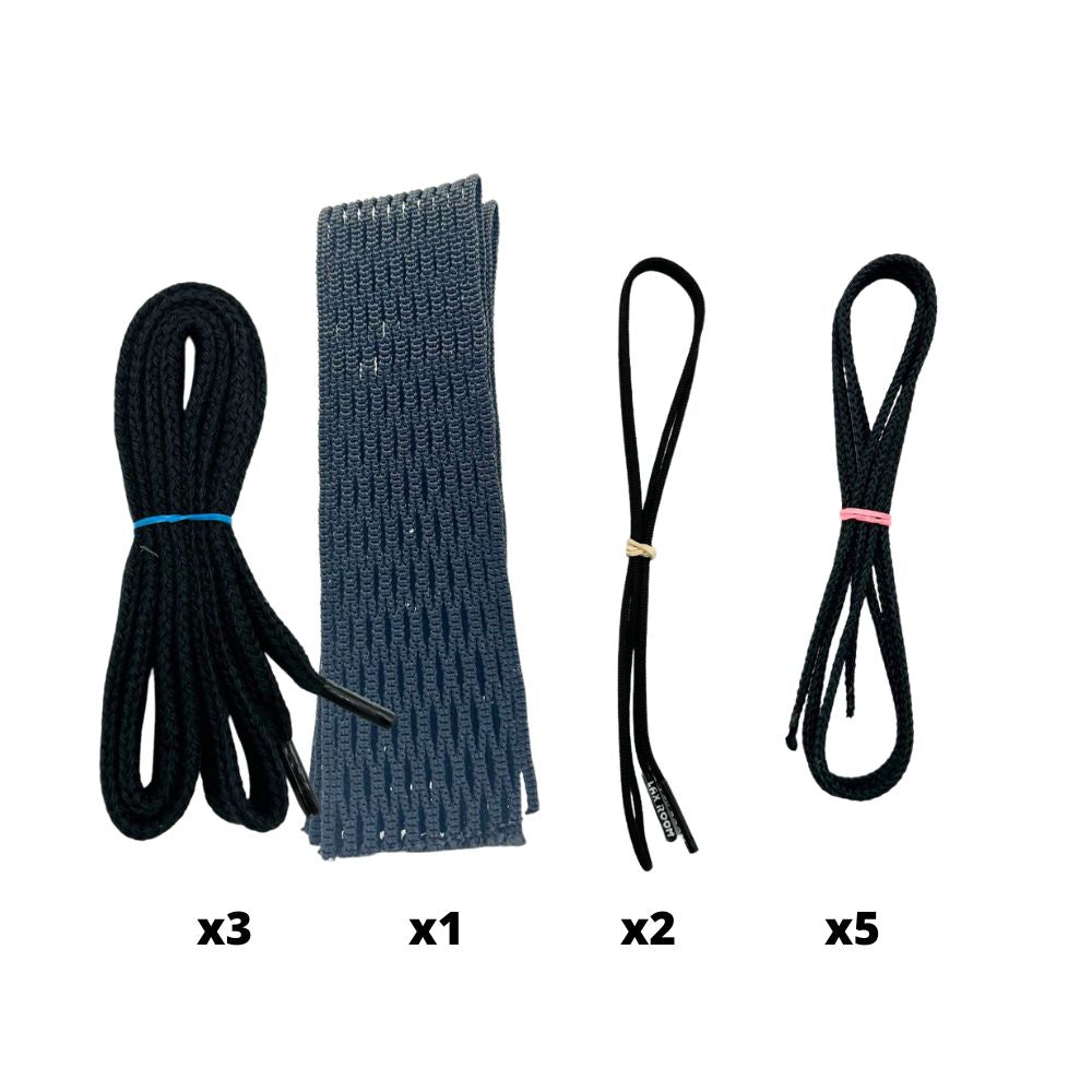 LaxRoom 10-Diamond Lacrosse Stringing Kit (Black) Lacrosse Stringing Kit LaxRoom