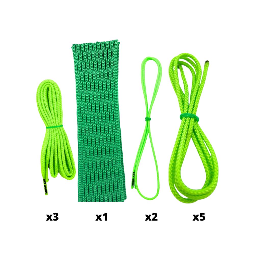 laxroom 10-diamond lacrosse stringing kit (neon green)