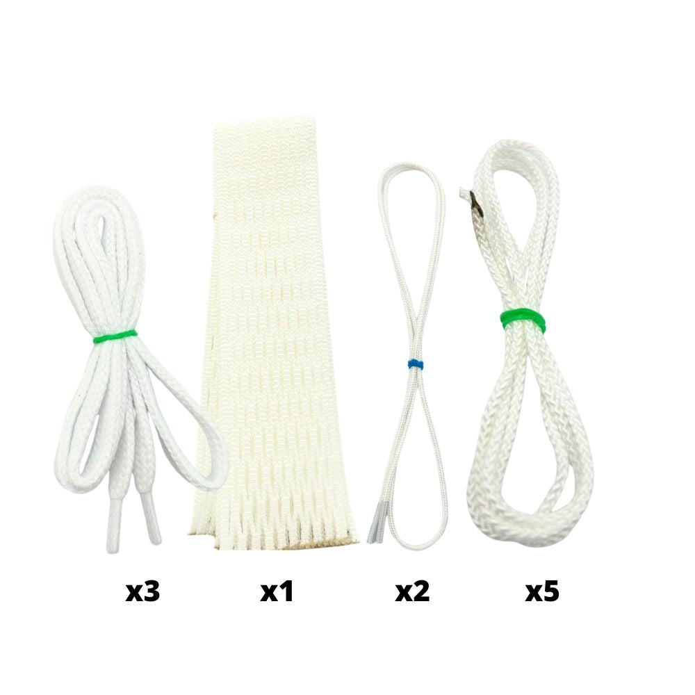 laxroom 10-diamond lacrosse stringing kit (white)