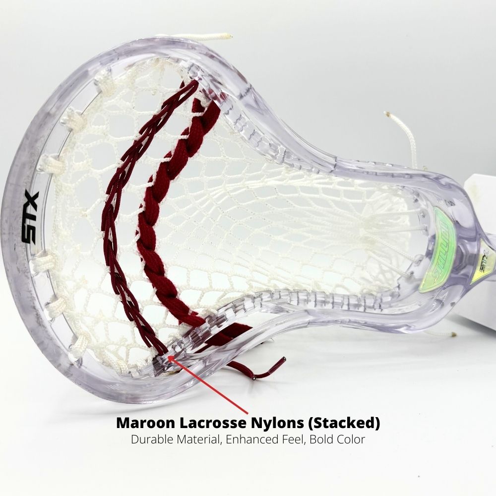 Maroon Lacrosse Nylon Lacrosse Shooting Cord LaxRoom