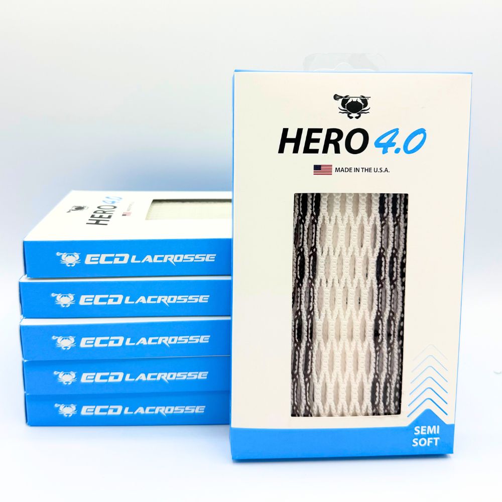 ECD Hero 4.0 Lacrosse Mesh Maroon Storm Striker Semi-Soft Lacrosse Mesh ECD Lacrosse