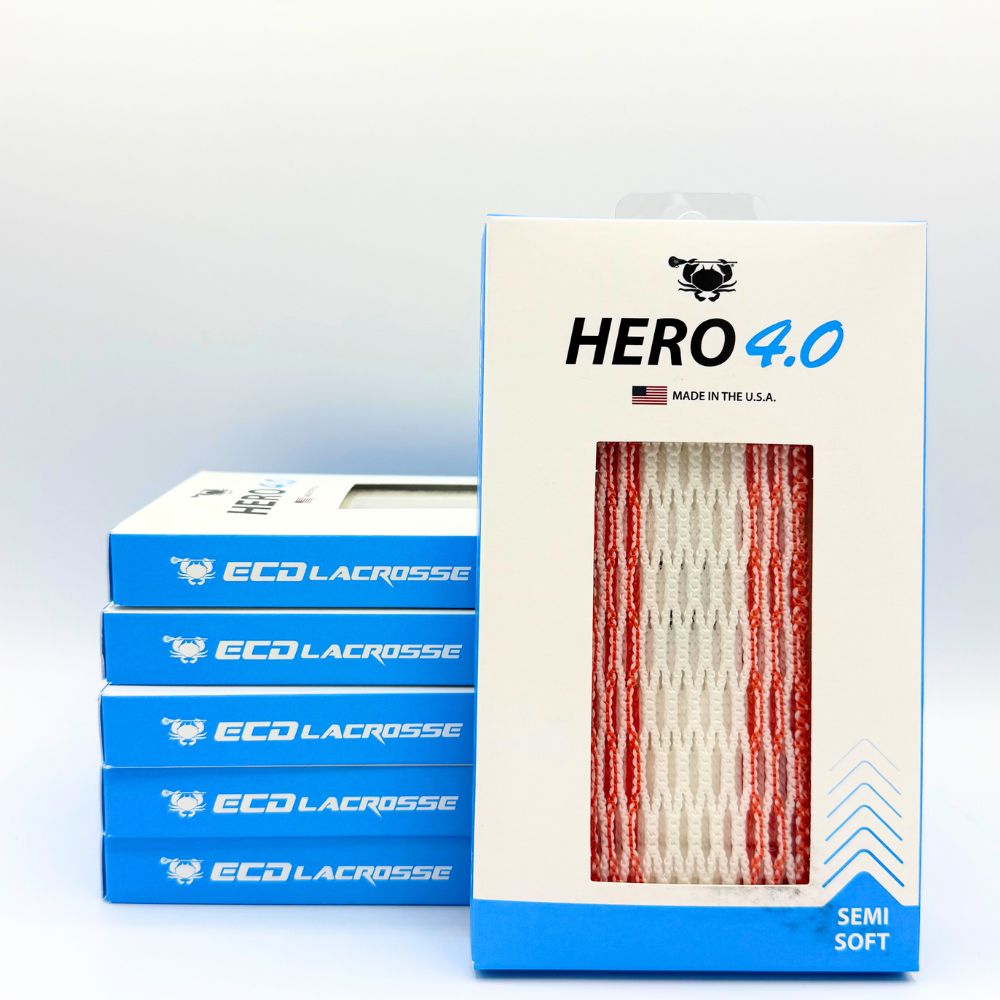 ECD Hero 4.0 Lacrosse Mesh Orange Storm Striker Semi-Soft Lacrosse Mesh ECD Lacrosse