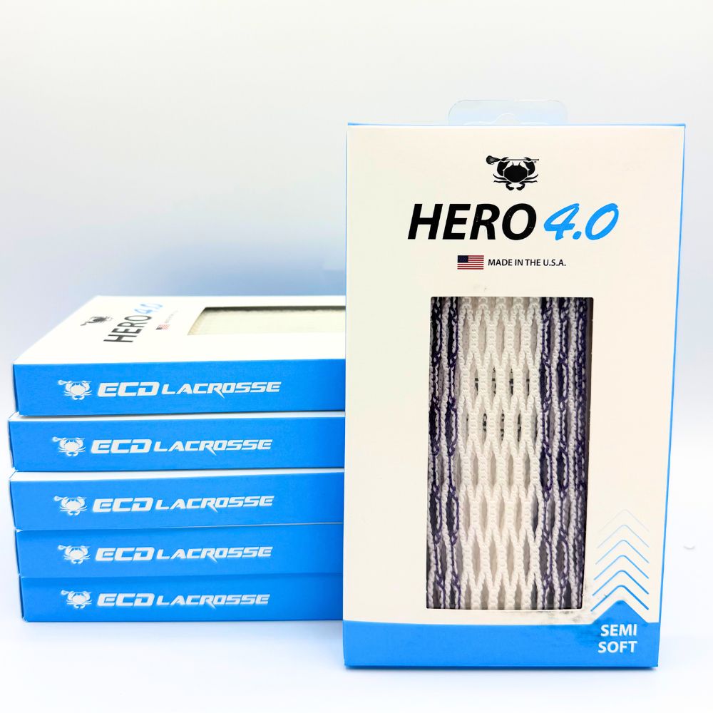ECD Hero 4.0 Lacrosse Mesh Purple Storm Striker Semi-Soft Lacrosse Mesh ECD Lacrosse