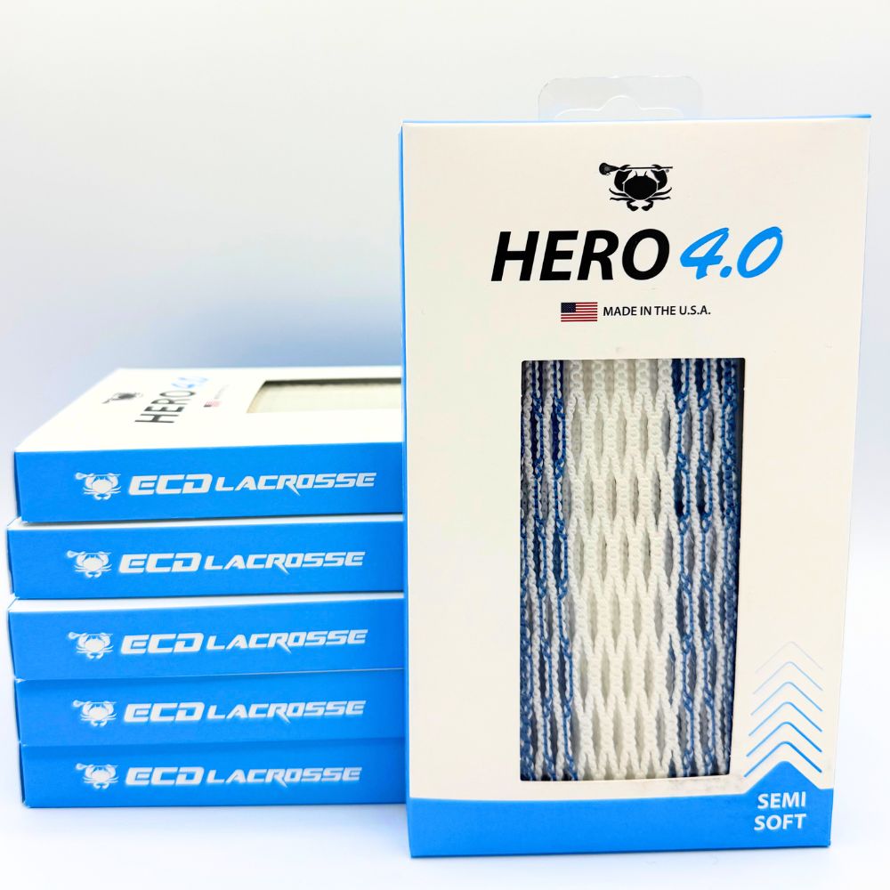 ECD Hero 4.0 Lacrosse Mesh Royal Blue Storm Striker Semi-Soft Lacrosse Mesh ECD Lacrosse