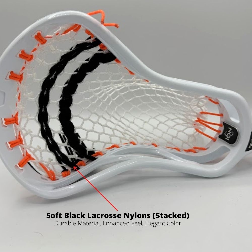 Soft Black Lacrosse Nylon Lacrosse Shooting Cord LaxRoom