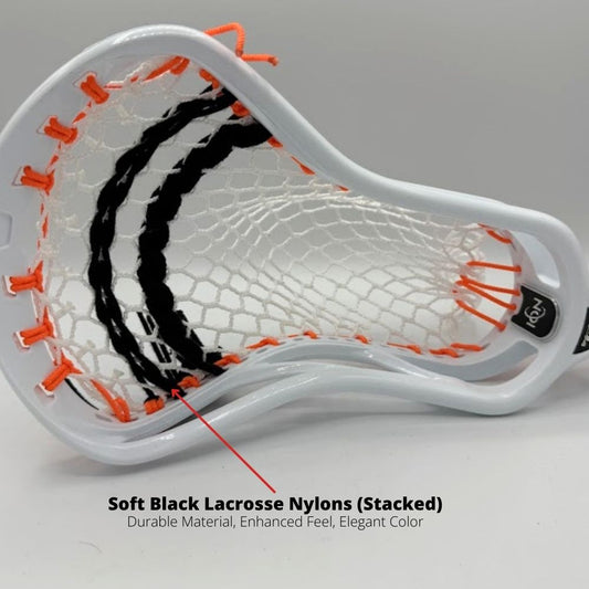 Soft Black Lacrosse Nylon Lacrosse Shooting Cord LaxRoom
