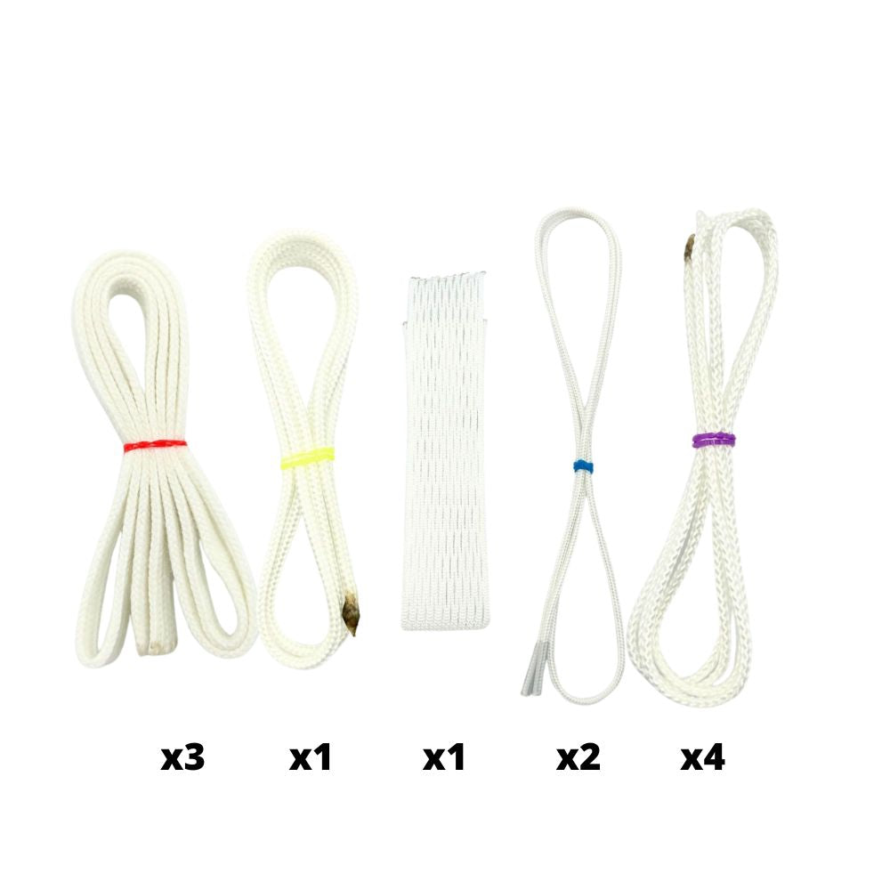stringers shack g3 xl 10d lacrosse stringing kit (white)