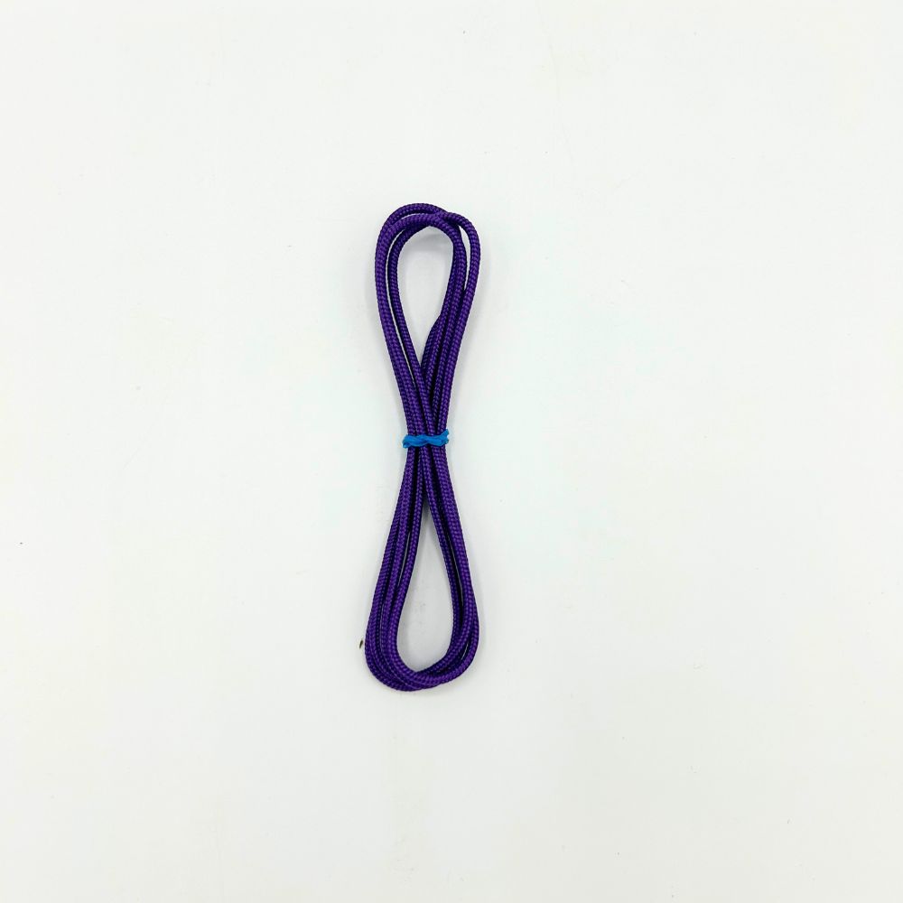 36 inch purple lacrosse crosslace string on a white lacrosse background