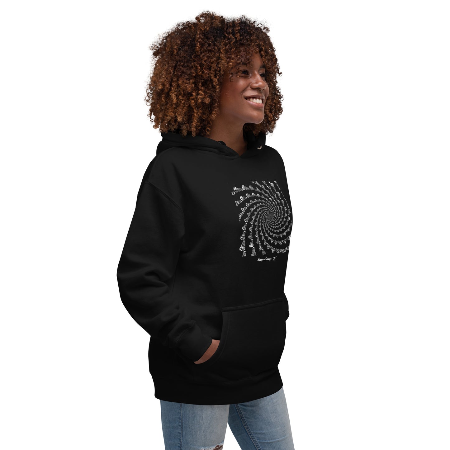 Women's Infinite Lacrosse Stick Spiral Hoodie Hoodie Stringers Society Lacrosse