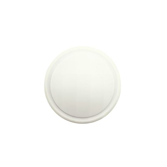 white lacrosse end cap for a standard lacrosse shaft on a white background