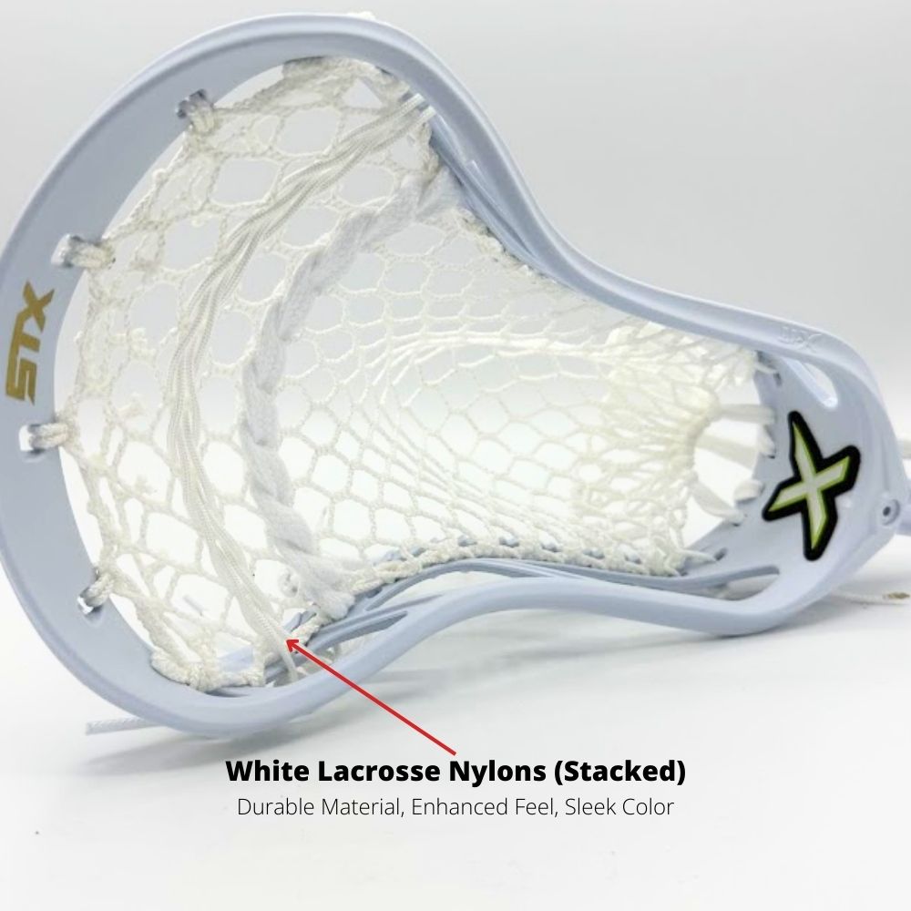 White Lacrosse Nylon Lacrosse Shooting Cord LaxRoom