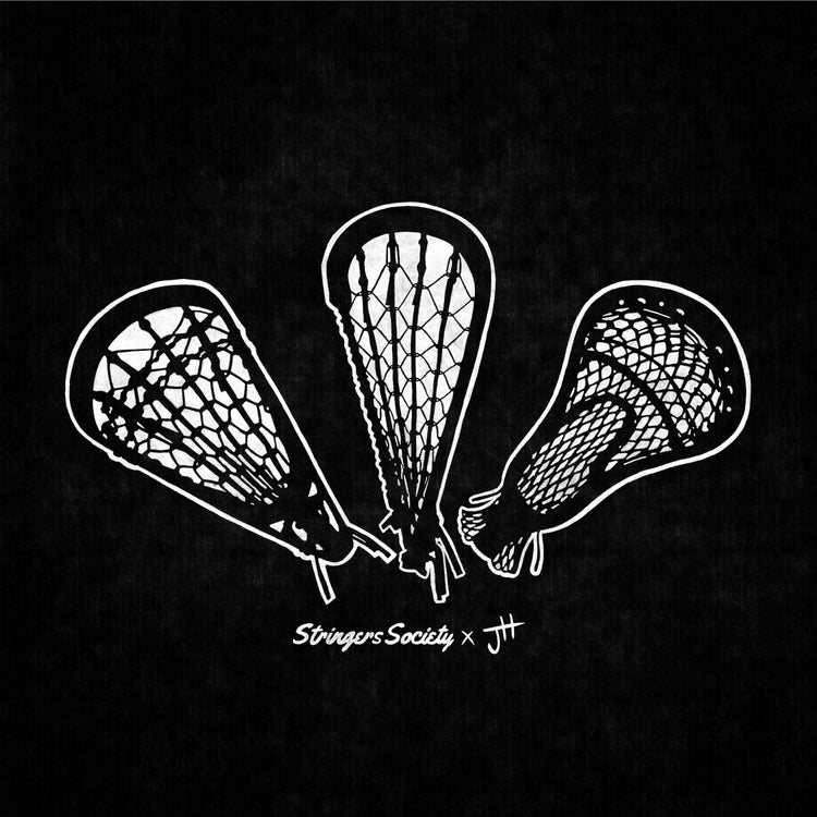 lacrosse sticks printed on a lacrosse hoodie