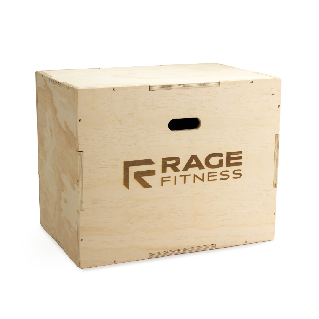 3-in-1 Wooden Plyometric Box | 20" 24" 30" Adjustable Plyo Cube