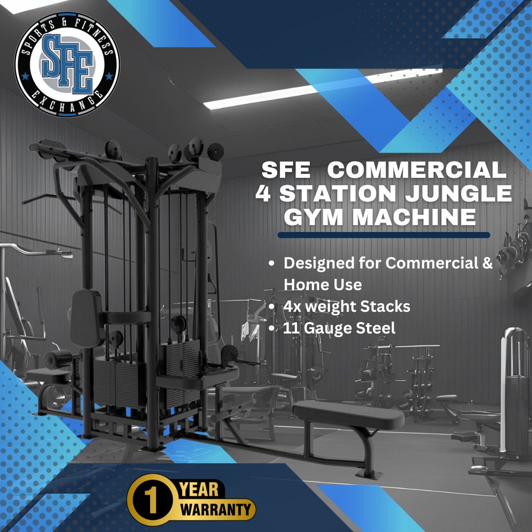 Selectorized 4 Station Jungle Gym Machine with 4x Weight Stacks (New)