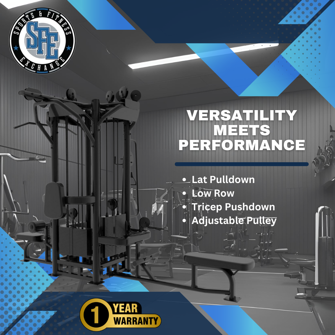 Selectorized 4 Station Jungle Gym Machine with 4x Weight Stacks (New)