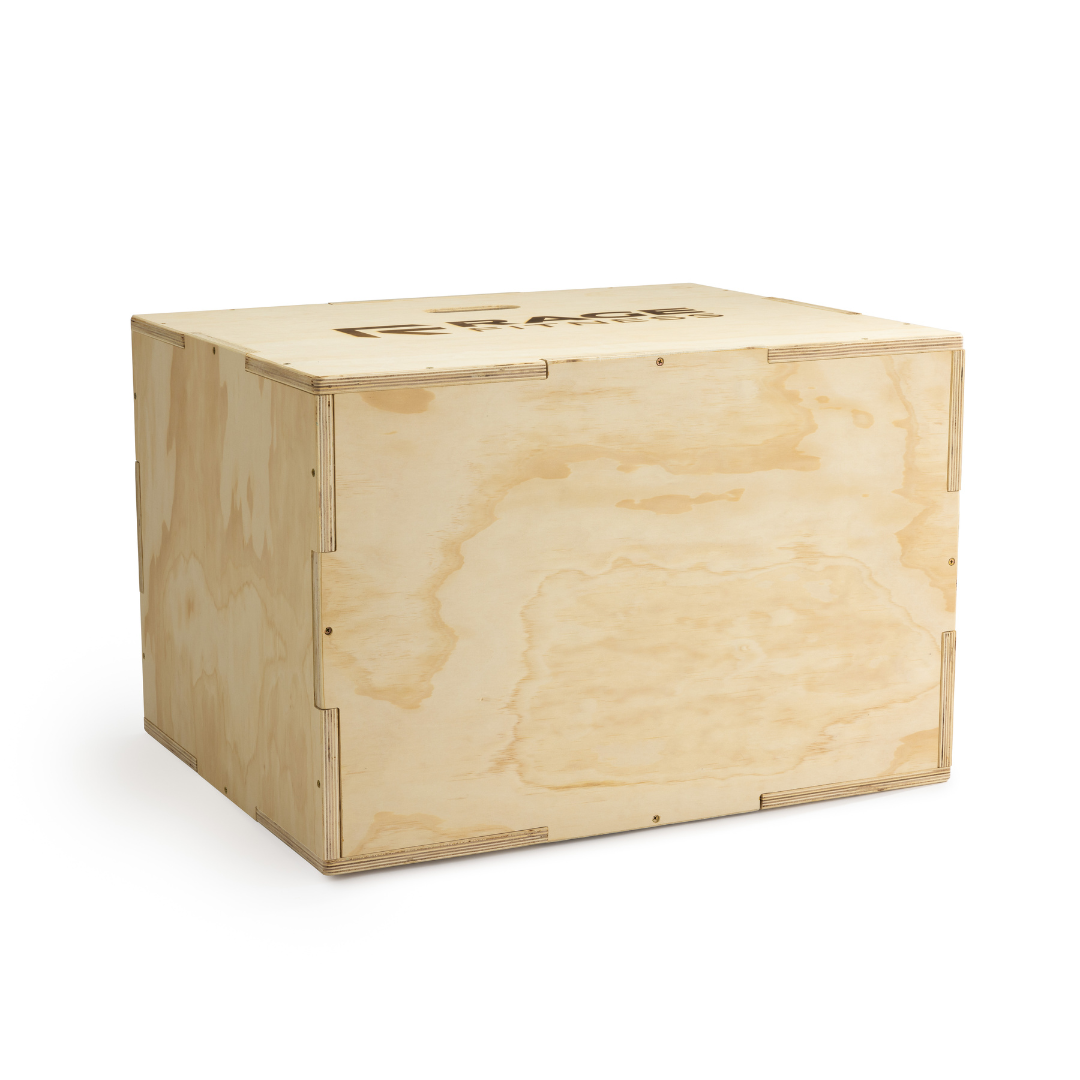 3-in-1 Wooden Plyometric Box | 20" 24" 30" Adjustable Plyo Cube