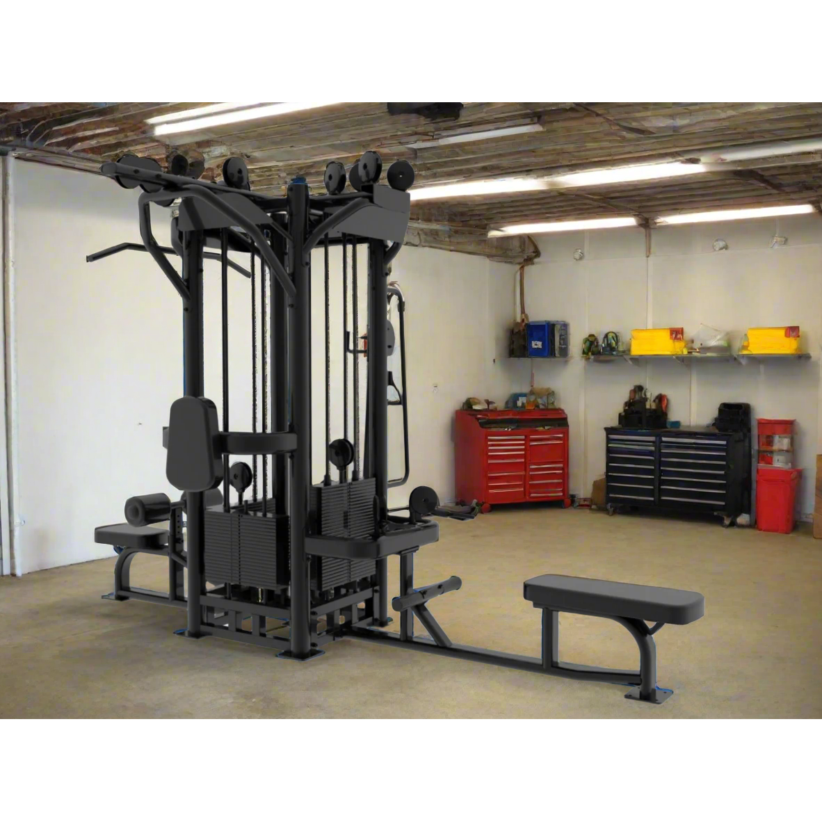 Selectorized 4 Station Jungle Gym Machine with 4x Weight Stacks (New)