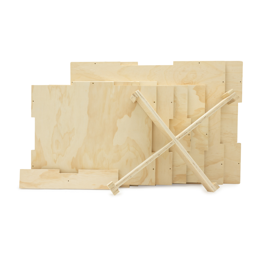 3-in-1 Wooden Plyometric Box | 20" 24" 30" Adjustable Plyo Cube