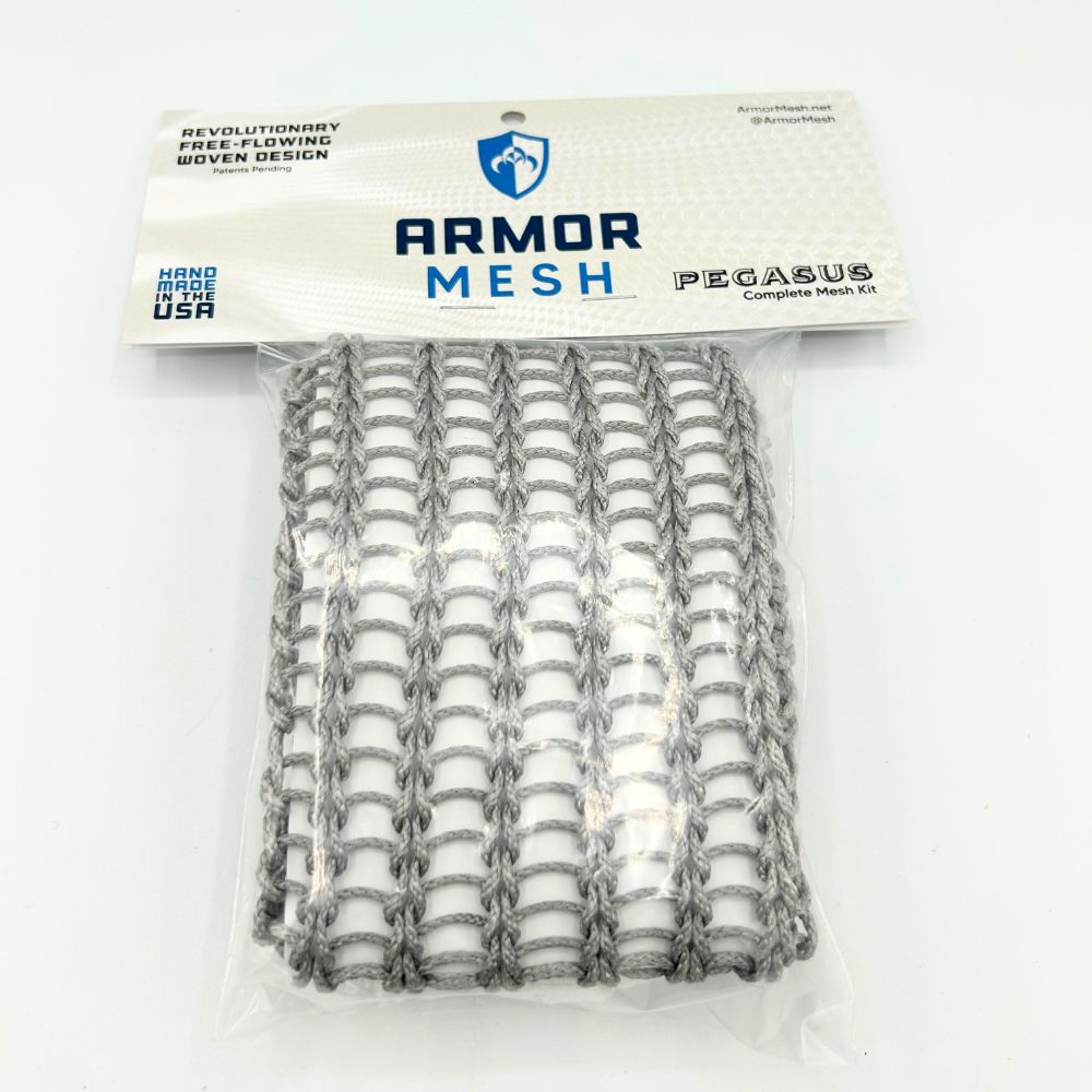 Armor Mesh Men's Pegasus Stringing Kit (Silver) Lacrosse Stringing Kit Armor Mesh