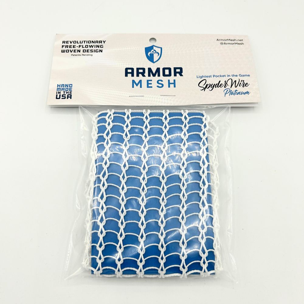 Armor Mesh Men's Spyder Wire Lacrosse Mesh (Platinum White) Lacrosse Mesh Armor Mesh
