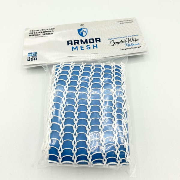 Armor Mesh Men's Spyder Wire Stringing Kit (Platinum White) Lacrosse Stringing Kit Armor Mesh