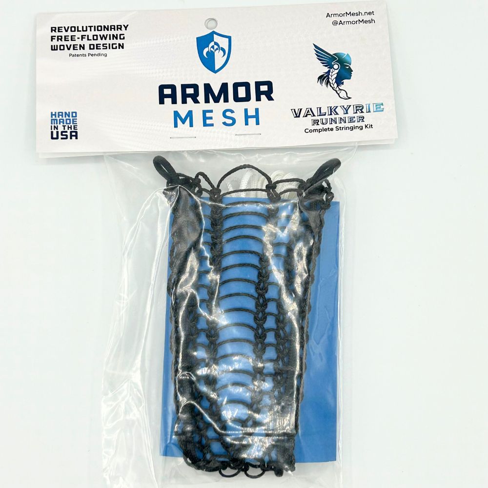 Armor Mesh Women's Valkyrie Runner Stringing Kit (Black) Lacrosse Stringing Kit Armor Mesh