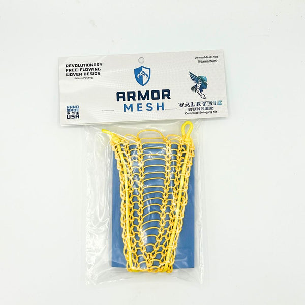 Armor Mesh Women's Valkyrie Runner Stringing Kit (Yellow) Lacrosse Stringing Kit Armor Mesh