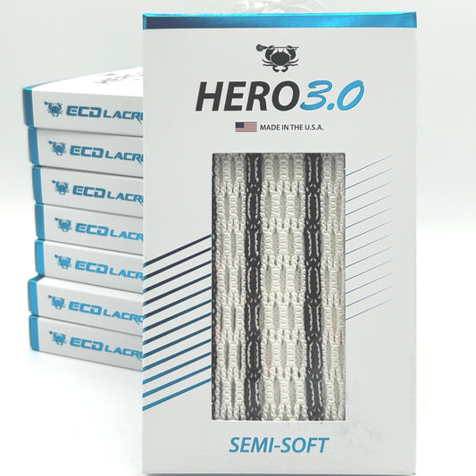 ECD Hero 3.0 Semi-Soft Storm Striker Lacrosse Mesh (Black Striker)
