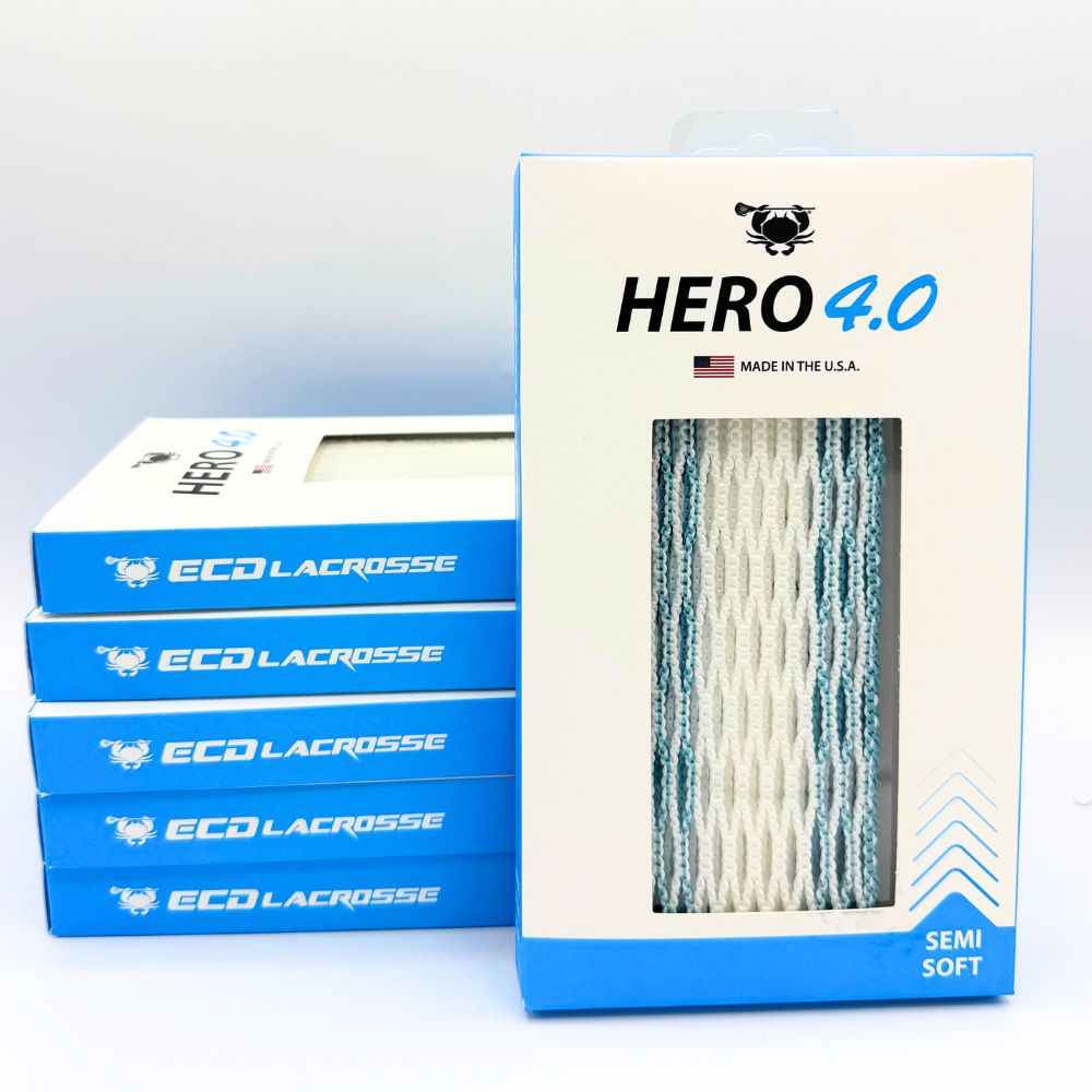 ECD Hero 4.0 Lacrosse Mesh Carolina Blue Storm Striker Semi-Soft Lacrosse Mesh ECD Lacrosse