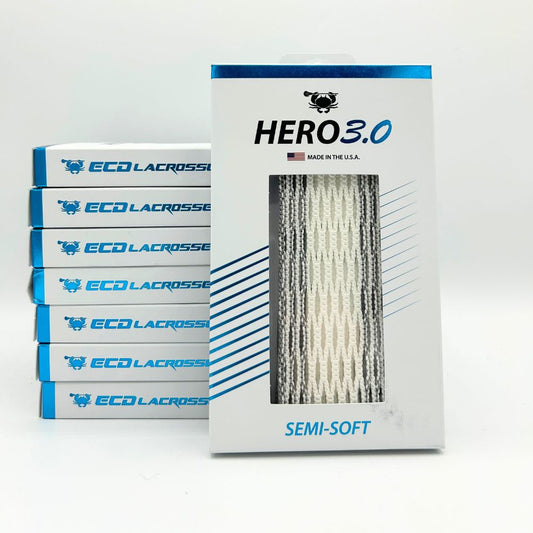 ECD Hero 3.0 Semi-Soft Storm Striker Lacrosse Mesh (Grey)