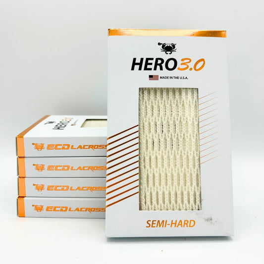ECD Hero 3.0 Semi-Hard Lacrosse Mesh (White)