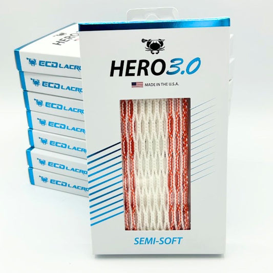 ECD Hero 3.0 Semi-Soft Storm Striker Lacrosse Mesh (Red)
