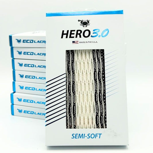 ECD Hero 3.0 Semi-Soft Storm Striker Lacrosse Mesh (Striker Black)