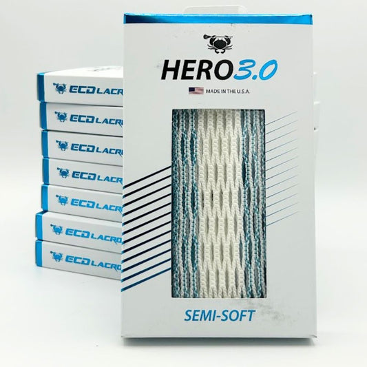 ECD Hero 3.0 Semi-Soft Storm Striker Lacrosse Mesh (Carolina Blue)
