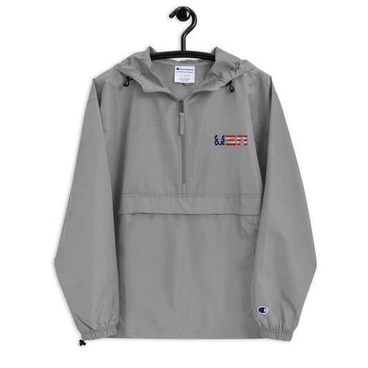 Embroidered USA Champion Lacrosse Jacket Graphite