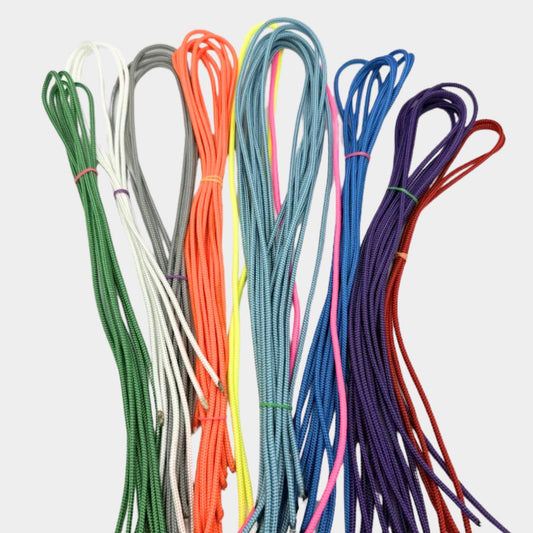 Set of colorful extra think lacrosse nylons on a white background