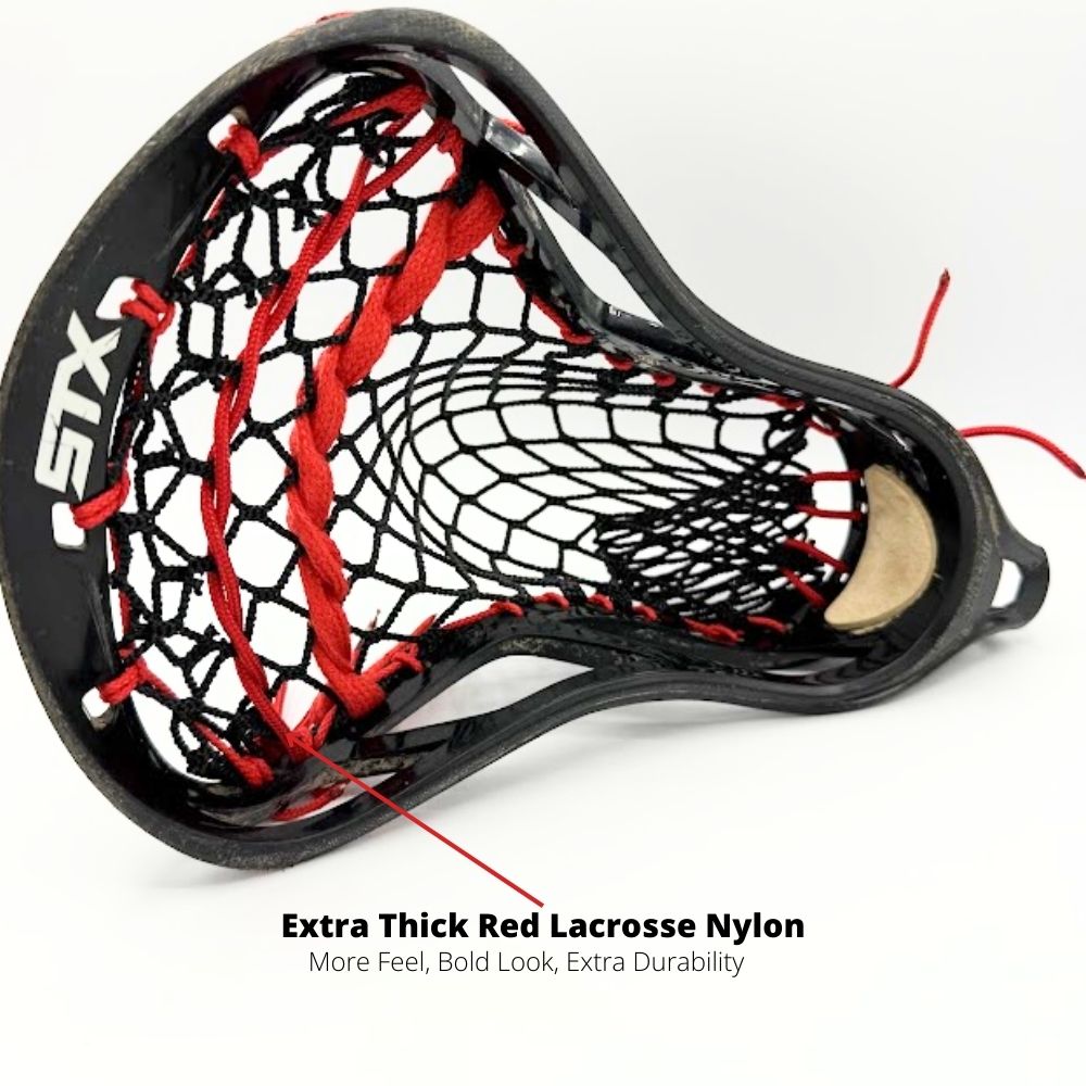 Extra Thick Red Lacrosse Nylon Lacrosse Shooting Cord Stringers Shack