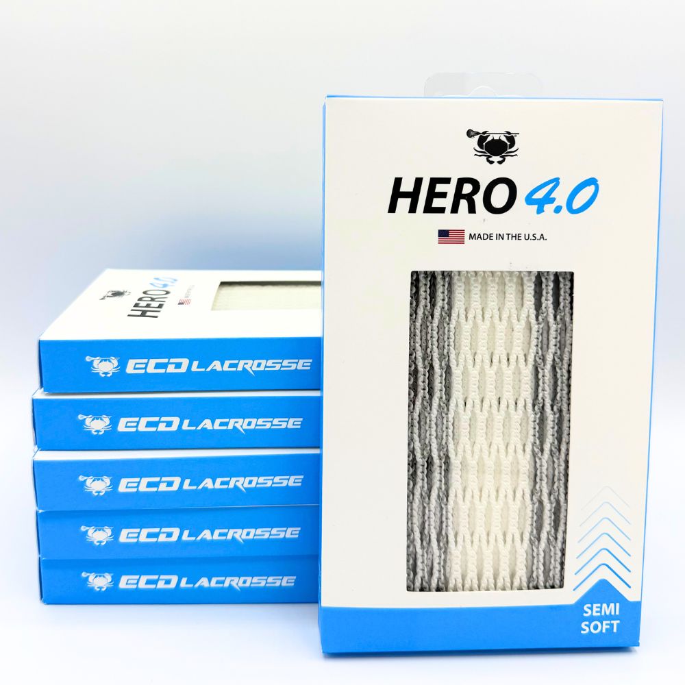 ECD Hero 4.0 Lacrosse Mesh Grey Storm Striker Semi-Soft Lacrosse Mesh ECD Lacrosse