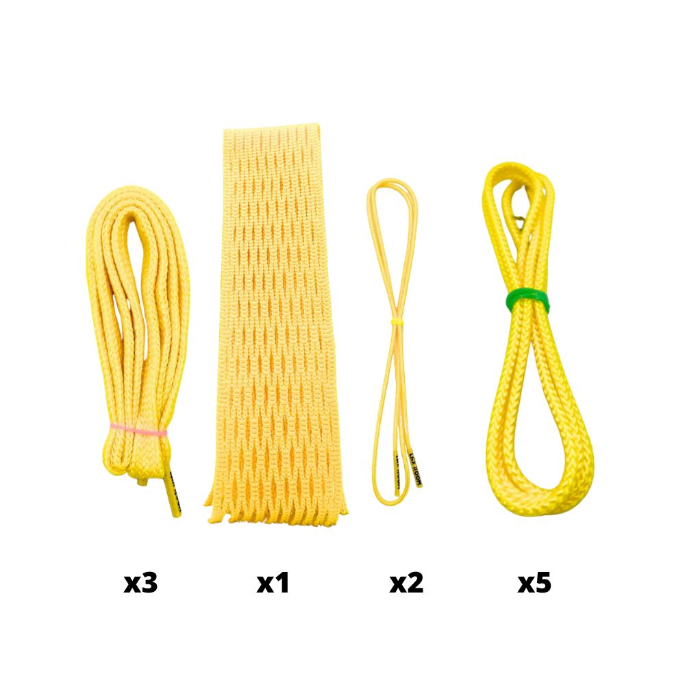LaxRoom 10-Diamond Lacrosse Stringing Kit (Yellow) Lacrosse Stringing Kit LaxRoom